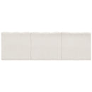 Meridian Arc Cream Boucle Fabric 3 pc Modular Sectional IMAGE 3