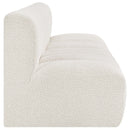 Meridian Arc Cream Boucle Fabric 3 pc Modular Sectional IMAGE 6