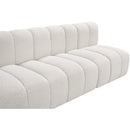 Meridian Arc Cream Boucle Fabric 3 pc Modular Sectional IMAGE 7