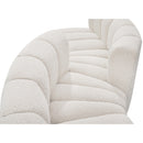 Meridian Arc Cream Boucle Fabric 4 pc Modular Sectional IMAGE 6