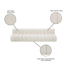Meridian Arc Cream Boucle Fabric 4 pc Modular Sectional IMAGE 9