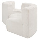 Meridian Arc Cream Boucle Fabric 4 pc Modular Sectional IMAGE 5