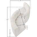 Meridian Arc Cream Boucle Fabric 4 pc Modular Sectional IMAGE 8