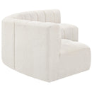 Meridian Arc Cream Boucle Fabric 5 pc Modular Sectional IMAGE 6