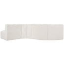 Meridian Arc Cream Boucle Fabric 5 pc Modular Sectional IMAGE 3