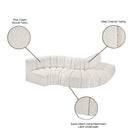 Meridian Arc Cream Boucle Fabric 5 pc Modular Sectional IMAGE 7