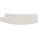 Meridian Arc Cream Boucle Fabric 5 pc Modular Sectional IMAGE 3