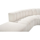 Meridian Arc Cream Boucle Fabric 5 pc Modular Sectional IMAGE 6