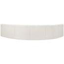 Meridian Arc Cream Boucle Fabric 6 pc Modular Sectional IMAGE 3