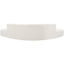 Meridian Arc Cream Boucle Fabric 6 pc Modular Sectional IMAGE 3