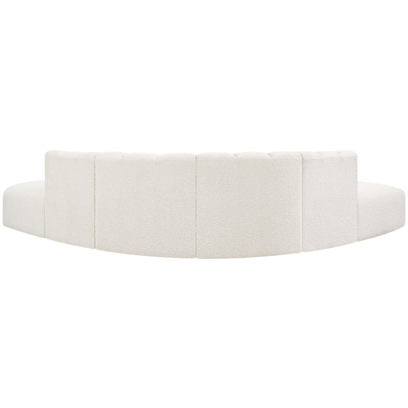 Meridian Arc Cream Boucle Fabric 6 pc Modular Sectional IMAGE 3