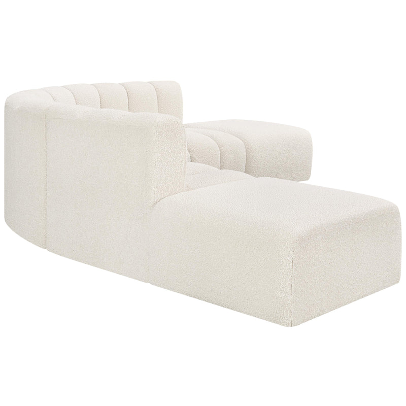 Meridian Arc Cream Boucle Fabric 6 pc Modular Sectional IMAGE 5