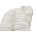 Meridian Arc Cream Boucle Fabric 6 pc Modular Sectional IMAGE 4