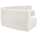 Meridian Arc Cream Boucle Fabric 7 pc Modular Sectional IMAGE 6
