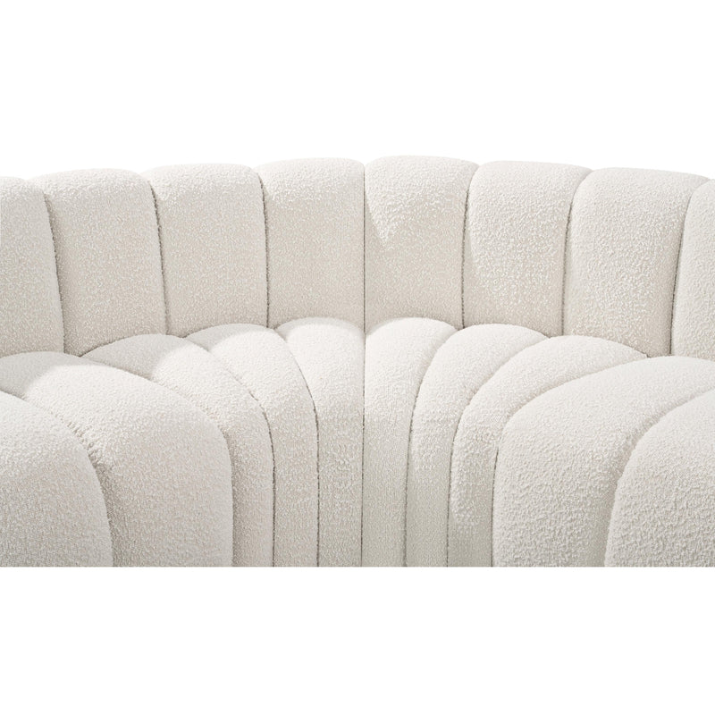 Meridian Arc Cream Boucle Fabric 7 pc Modular Sectional IMAGE 8