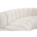 Meridian Arc Cream Boucle Fabric 7 pc Modular Sectional IMAGE 8