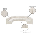 Meridian Arc Cream Boucle Fabric 8 pc Modular Sectional IMAGE 11
