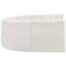 Meridian Arc Cream Boucle Fabric 8 pc Modular Sectional IMAGE 6