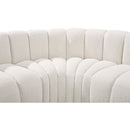 Meridian Arc Cream Boucle Fabric 8 pc Modular Sectional IMAGE 8