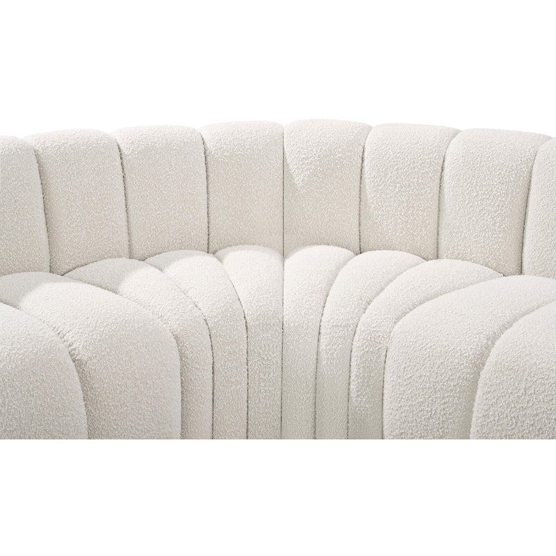 Meridian Arc Cream Boucle Fabric 8 pc Modular Sectional IMAGE 8