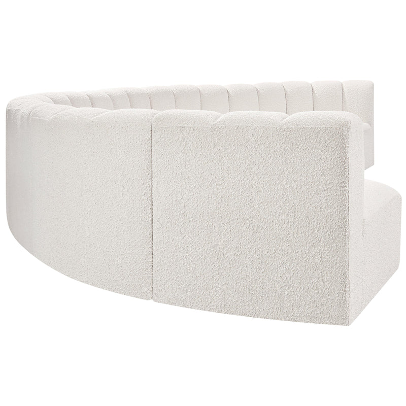 Meridian Arc Cream Boucle Fabric 8 pc Modular Sectional IMAGE 6