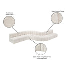 Meridian Arc Cream Boucle Fabric 8 pc Modular Sectional IMAGE 11