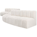Meridian Arc Cream Boucle Fabric 8 pc Modular Sectional IMAGE 5