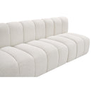Meridian Arc Cream Boucle Fabric 8 pc Modular Sectional IMAGE 8