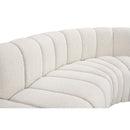 Meridian Arc Cream Boucle Fabric 8 pc Modular Sectional IMAGE 9