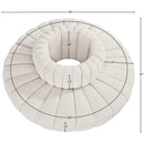 Meridian Arc Cream Boucle Fabric 8 pc Modular Sectional IMAGE 6