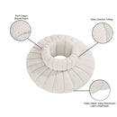 Meridian Arc Cream Boucle Fabric 8 pc Modular Sectional IMAGE 7