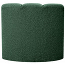 Meridian Arc Green Boucle Fabric Curved Corner IMAGE 3