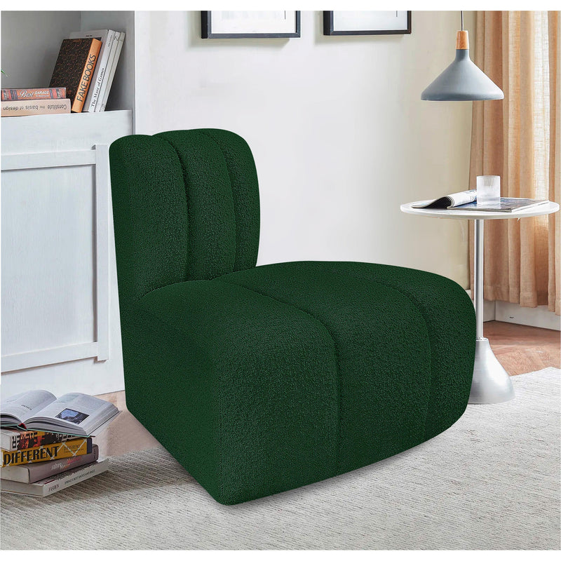 Meridian Arc Green Boucle Fabric Reverse Corner IMAGE 2