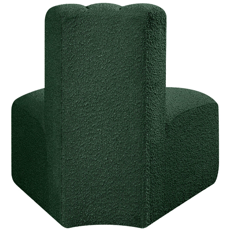 Meridian Arc Green Boucle Fabric Reverse Corner IMAGE 3