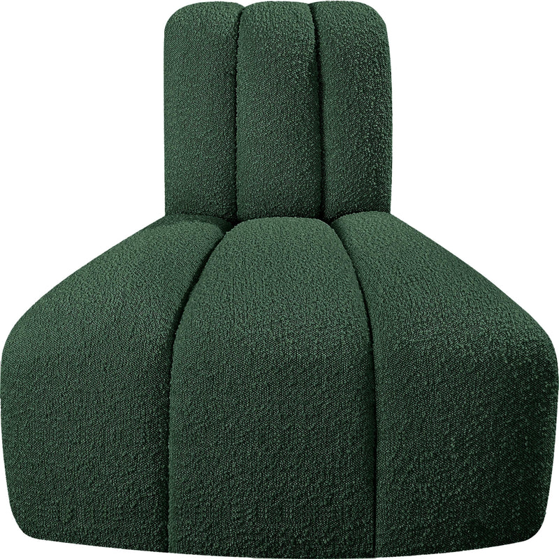 Meridian Arc Green Boucle Fabric Reverse Corner IMAGE 5