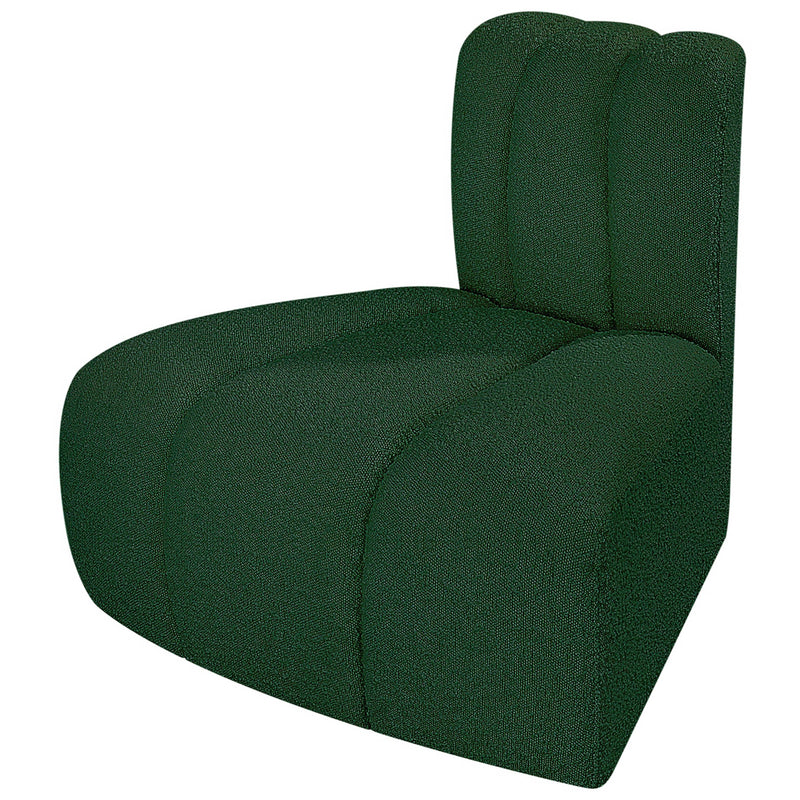 Meridian Arc Green Boucle Fabric Reverse Corner IMAGE 6