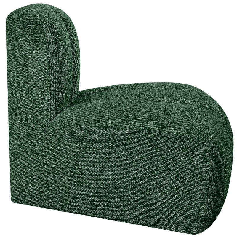 Meridian Arc Green Boucle Fabric Reverse Corner IMAGE 7