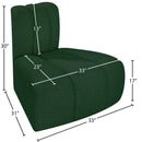 Meridian Arc Green Boucle Fabric Reverse Corner IMAGE 8