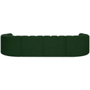 Meridian Arc Green Boucle Fabric 10 pc Modular Sectional IMAGE 3