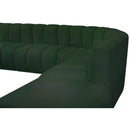 Meridian Arc Green Boucle Fabric 10 pc Modular Sectional IMAGE 7