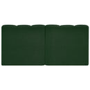 Meridian Arc Green Boucle Fabric 2 pc Modular Sectional IMAGE 3