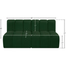 Meridian Arc Green Boucle Fabric 2 pc Modular Sectional IMAGE 8