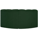 Meridian Arc Green Boucle Fabric 2 pc Modular Sectional IMAGE 5