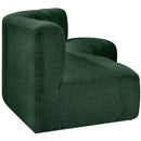 Meridian Arc Green Boucle Fabric 3 pc Modular Sectional IMAGE 6