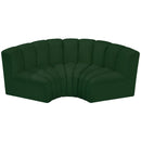 Meridian Arc Green Boucle Fabric 3 pc Modular Sectional IMAGE 4