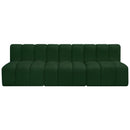 Meridian Arc Green Boucle Fabric 3 pc Modular Sectional IMAGE 4