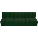 Meridian Arc Green Boucle Fabric 3 pc Modular Sectional IMAGE 5