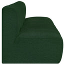 Meridian Arc Green Boucle Fabric 3 pc Modular Sectional IMAGE 6