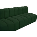 Meridian Arc Green Boucle Fabric 3 pc Modular Sectional IMAGE 7