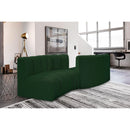 Meridian Arc Green Boucle Fabric 4 pc Modular Sectional IMAGE 2